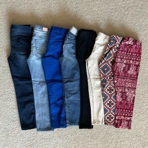 Lot of 8 Girls Pants - Size 6